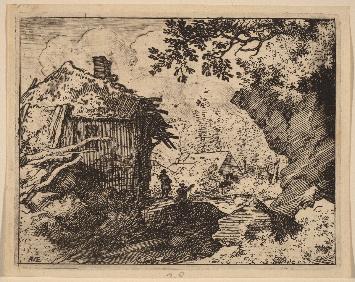 Straw Hut Seen from Behind by Allart van Everdingen