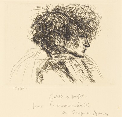 Colette de profil