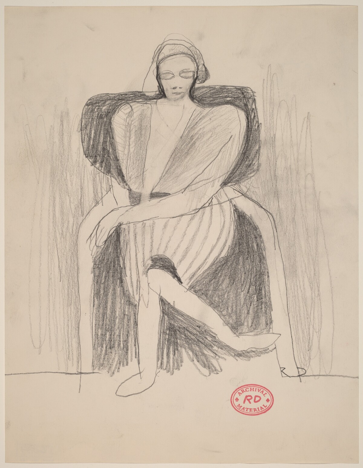 Untitled [stylized image of a seated woman] by Richard Diebenkorn