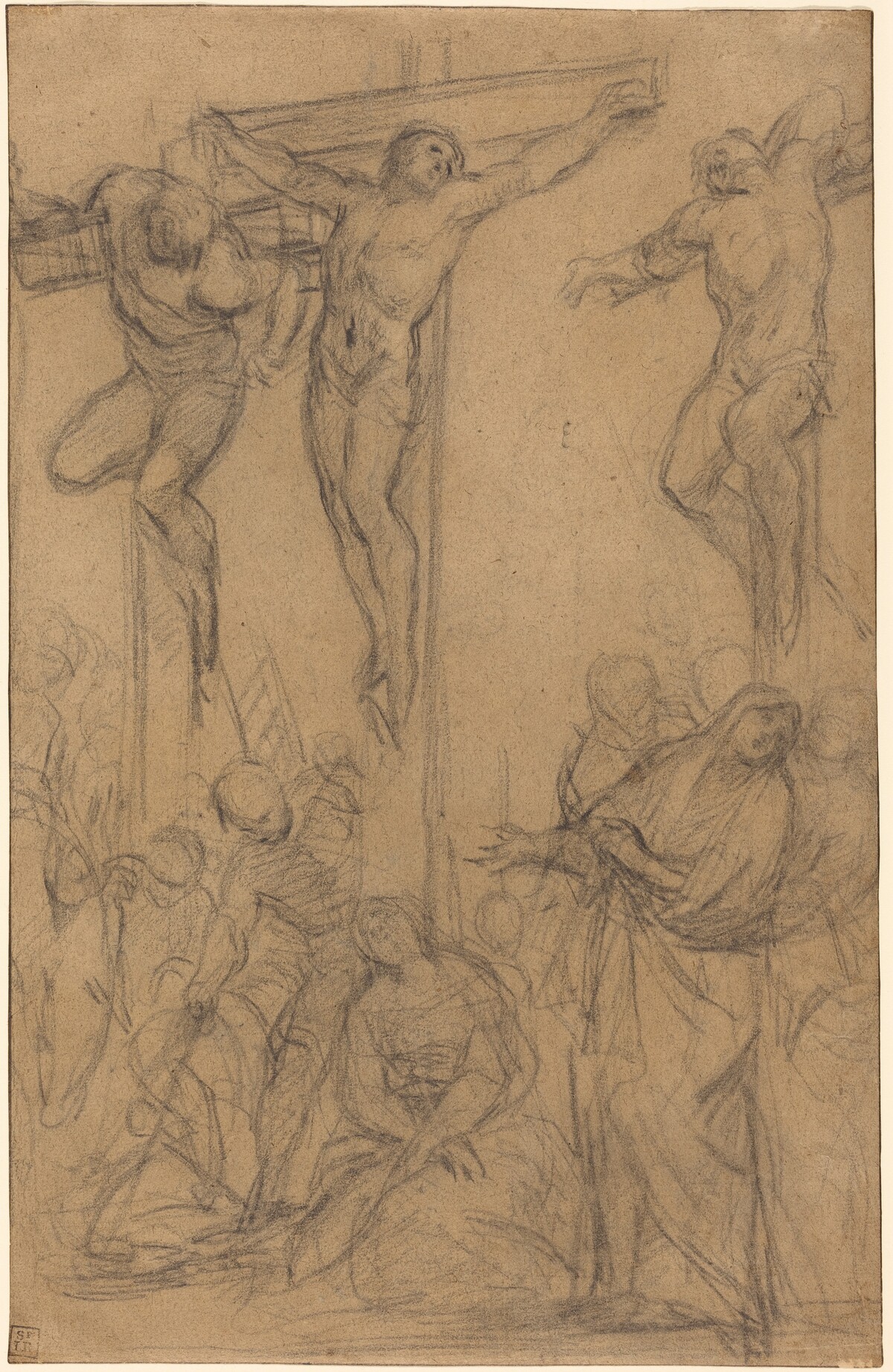 The Crucifixion by Attributed to Giovanni Battista Naldini