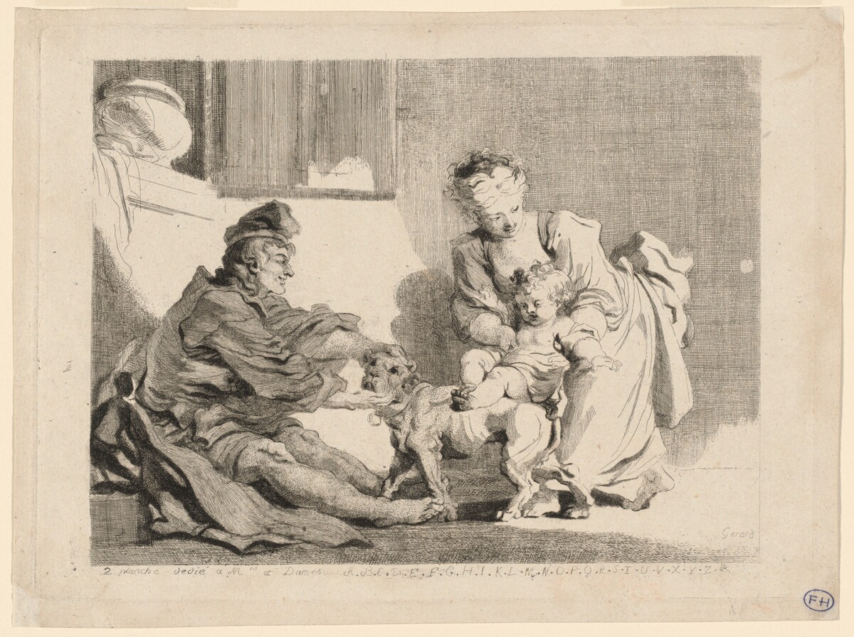 The Child and the Bulldog by Marguerite Gérard