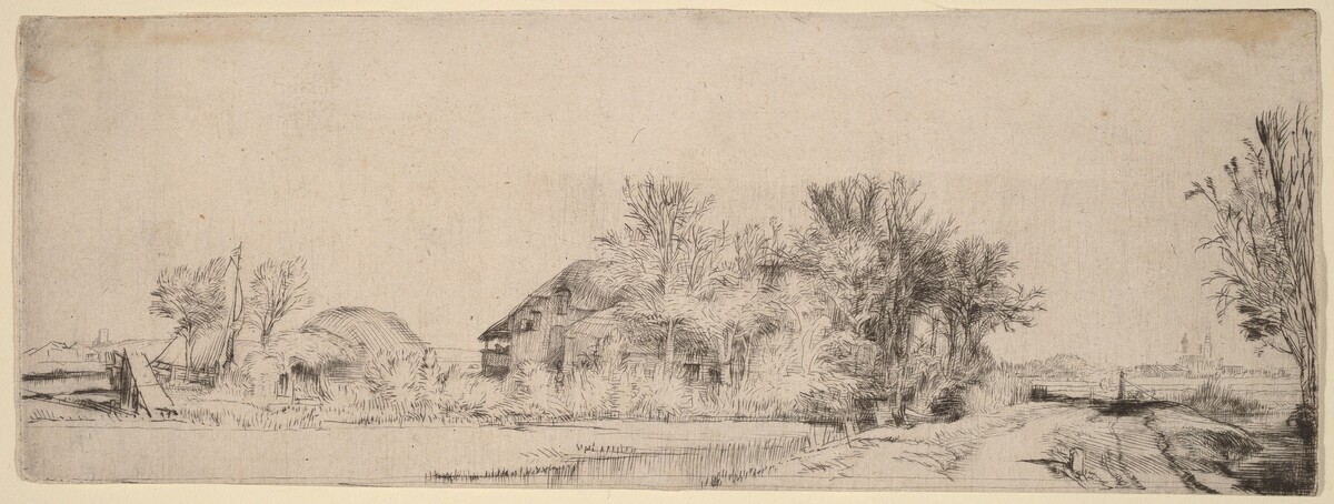 Landscape with a Road beside a Canal by Rembrandt van Rijn
