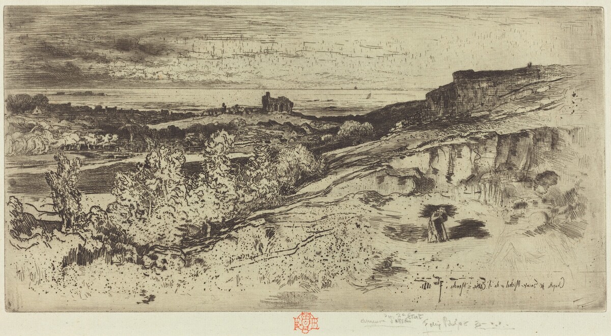 La Chapelle Saint-Michel à l'Estre (The Chapel Saint-Michel at l'Estre) by Félix-Hilaire Buhot