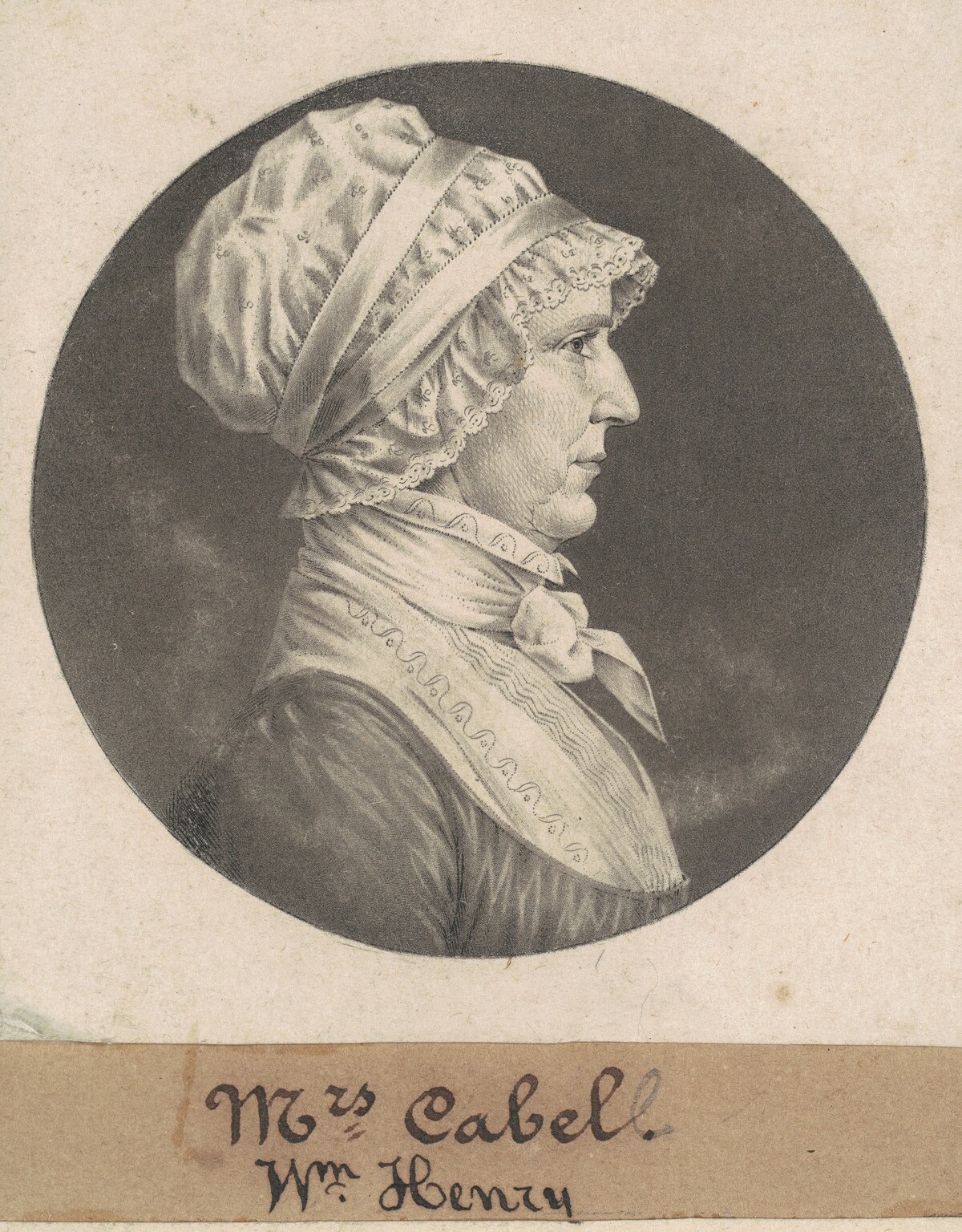Hannah Carrington Cabell by Charles B. J. Févret de Saint-Mémin