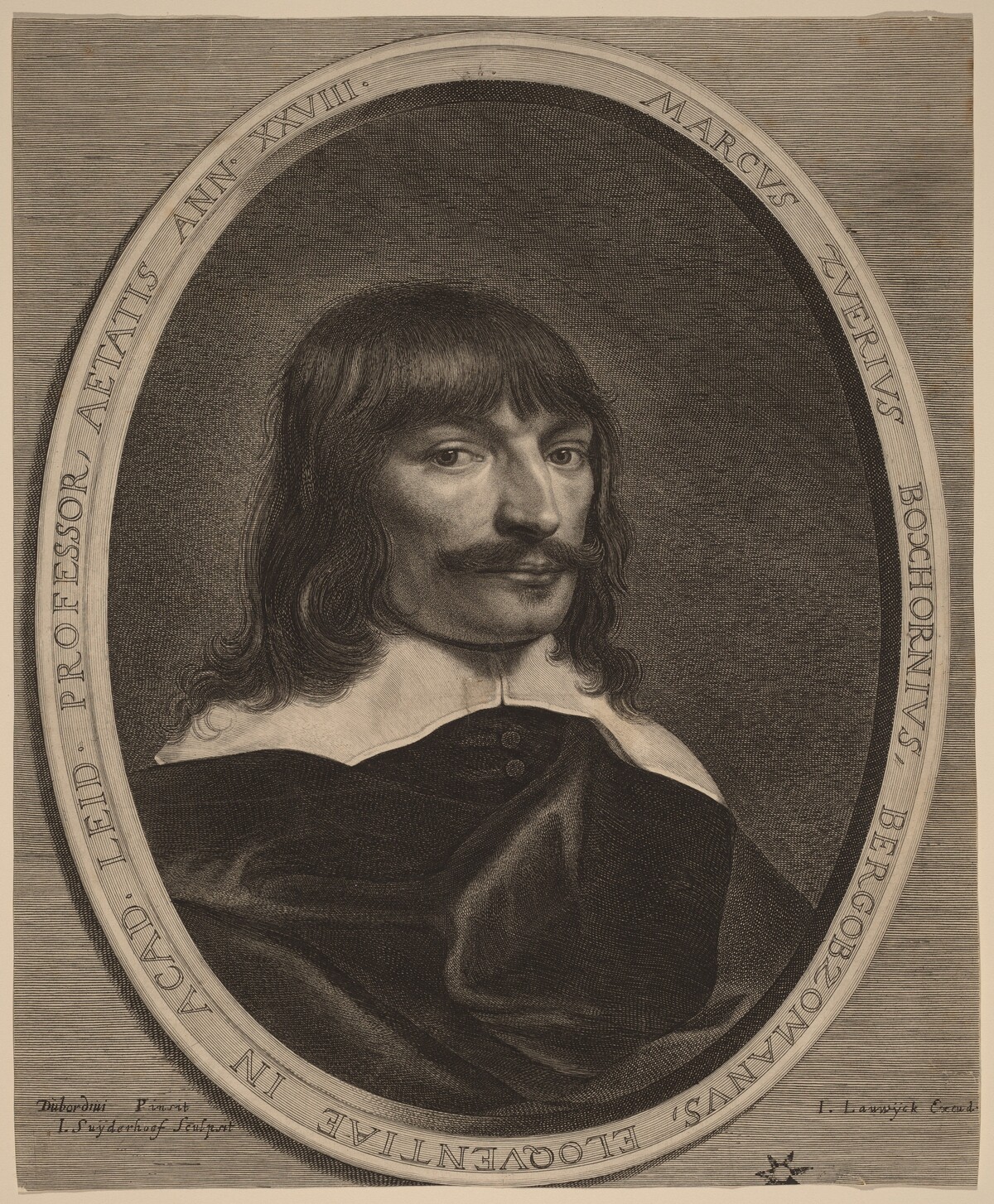 Marcus-Zuerius Boxhorn by Jonas Suyderhoff after Pieter Dubordieu