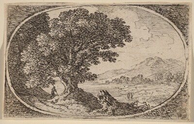 Path to Left of a Large Tree and a Stump