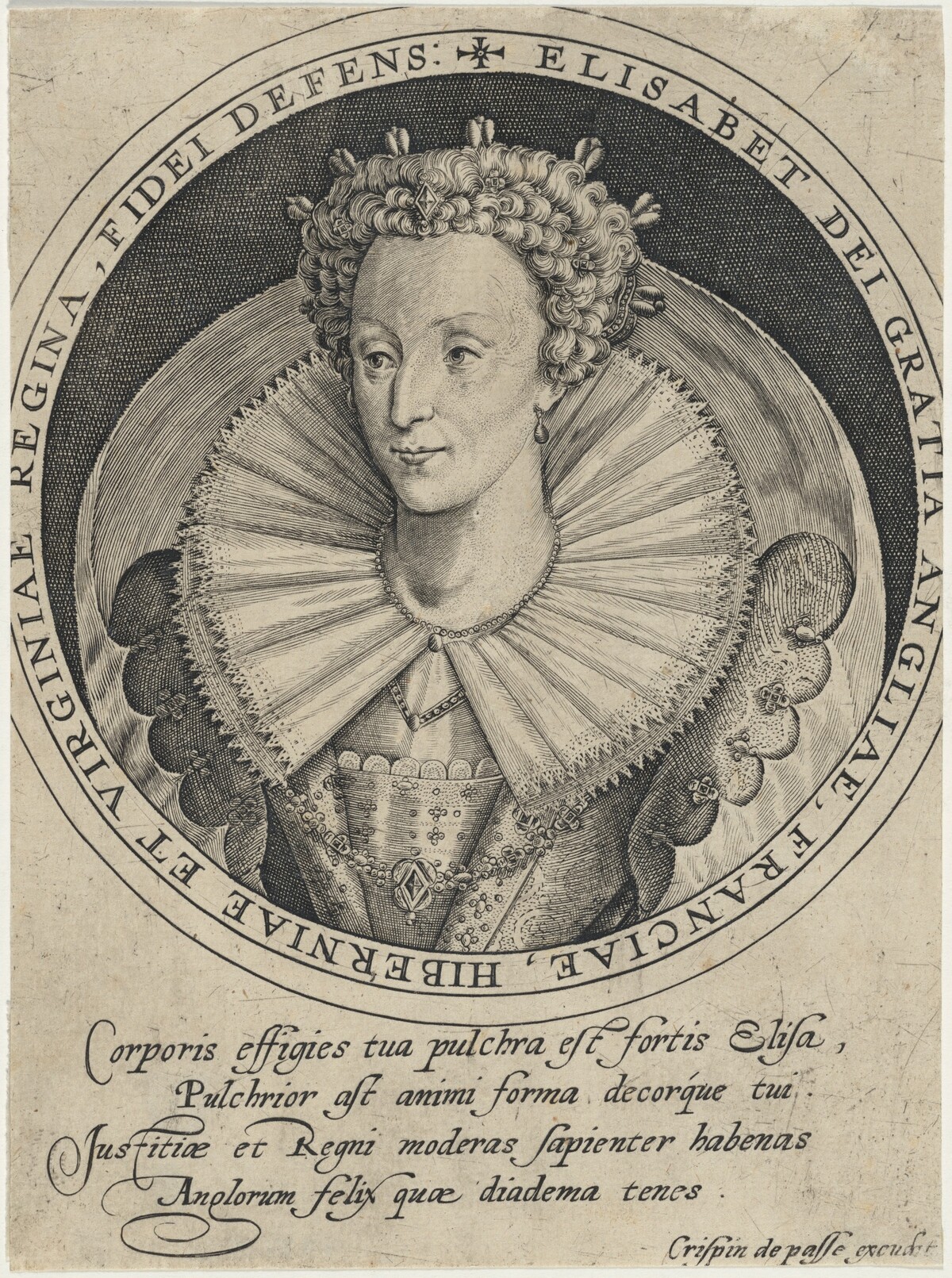 Elizabeth, Queen of England by Crispijn de Passe I