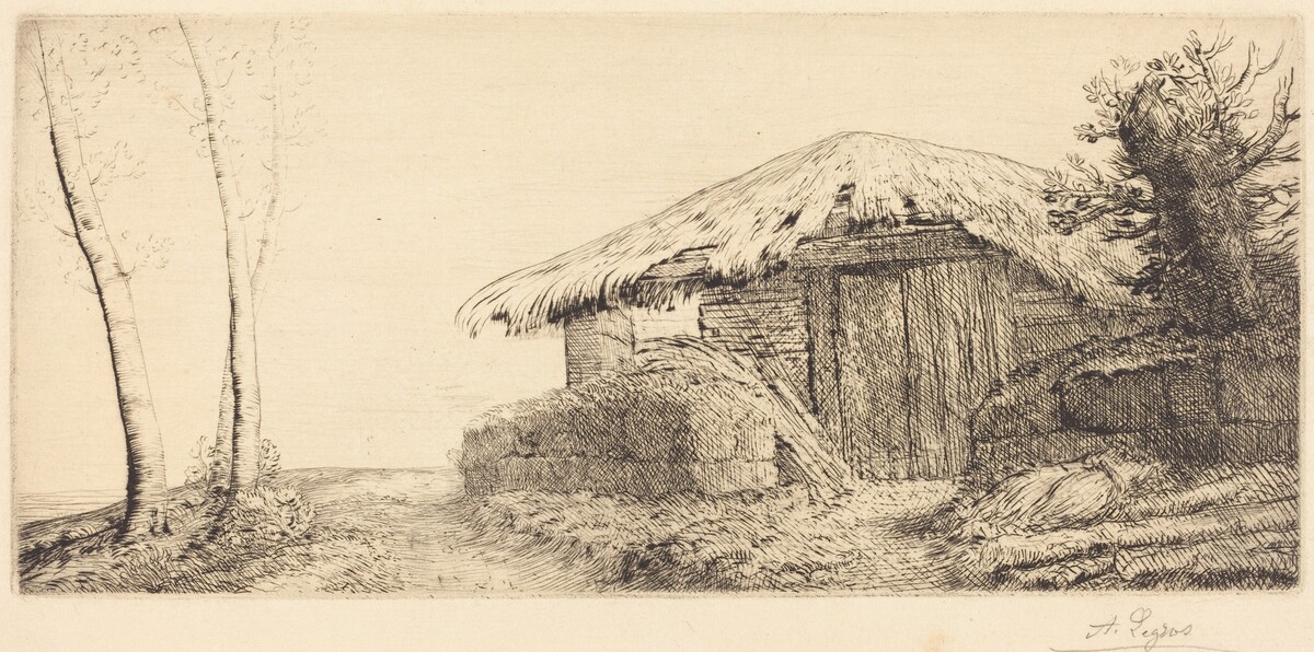 Shepherd's Hut on a Hillside  (Bergerie sur le coteau) by Alphonse Legros