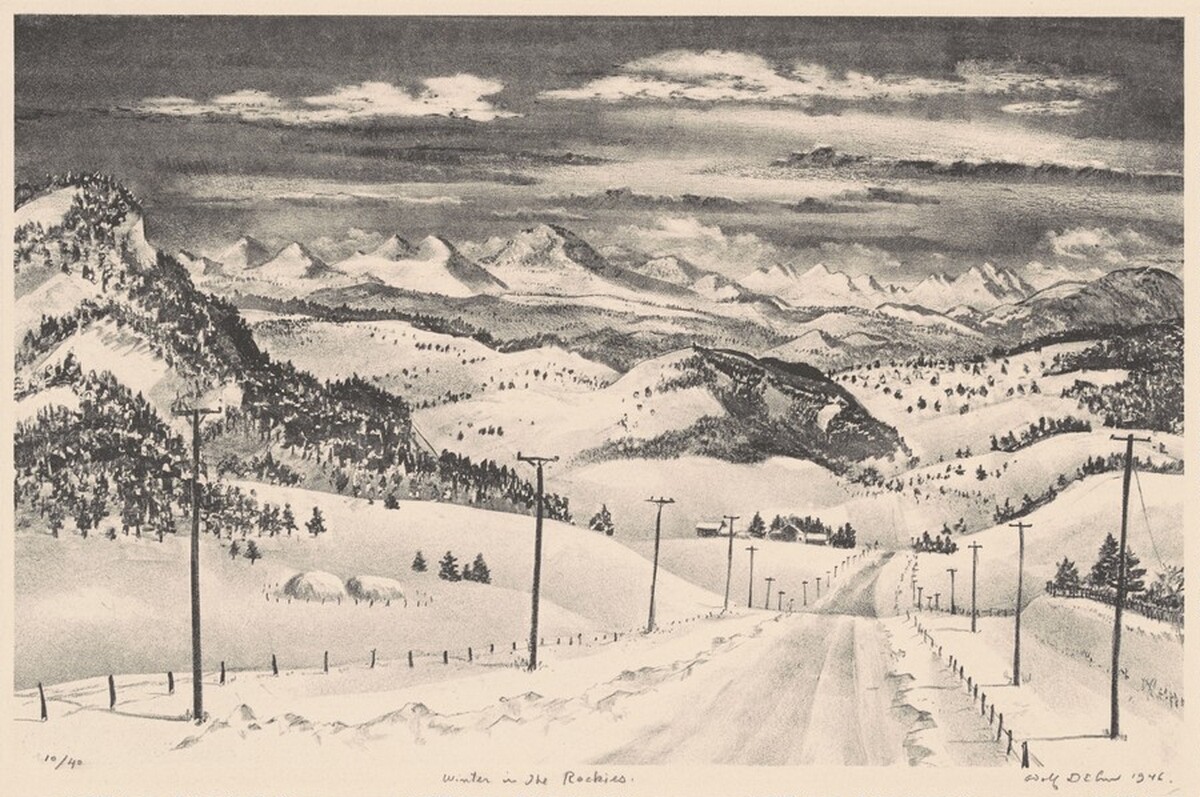 Winter in the Rockies by Adolf Dehn