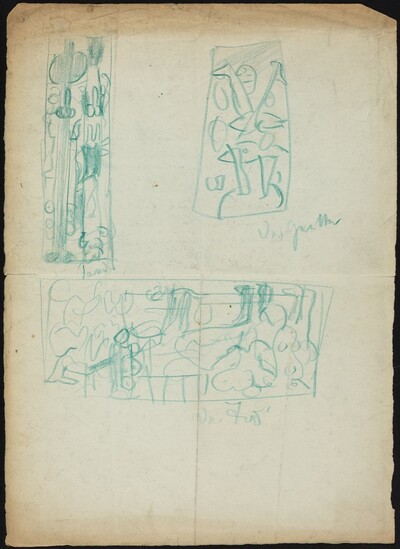 Sketch for "Death" and Two Unidentified Subjects