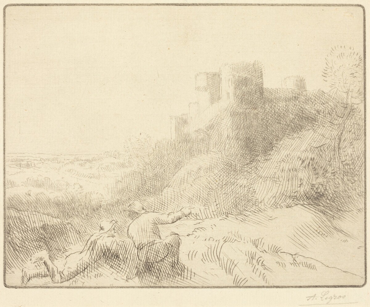 Old Chateau (Un vieux chateau) by Alphonse Legros