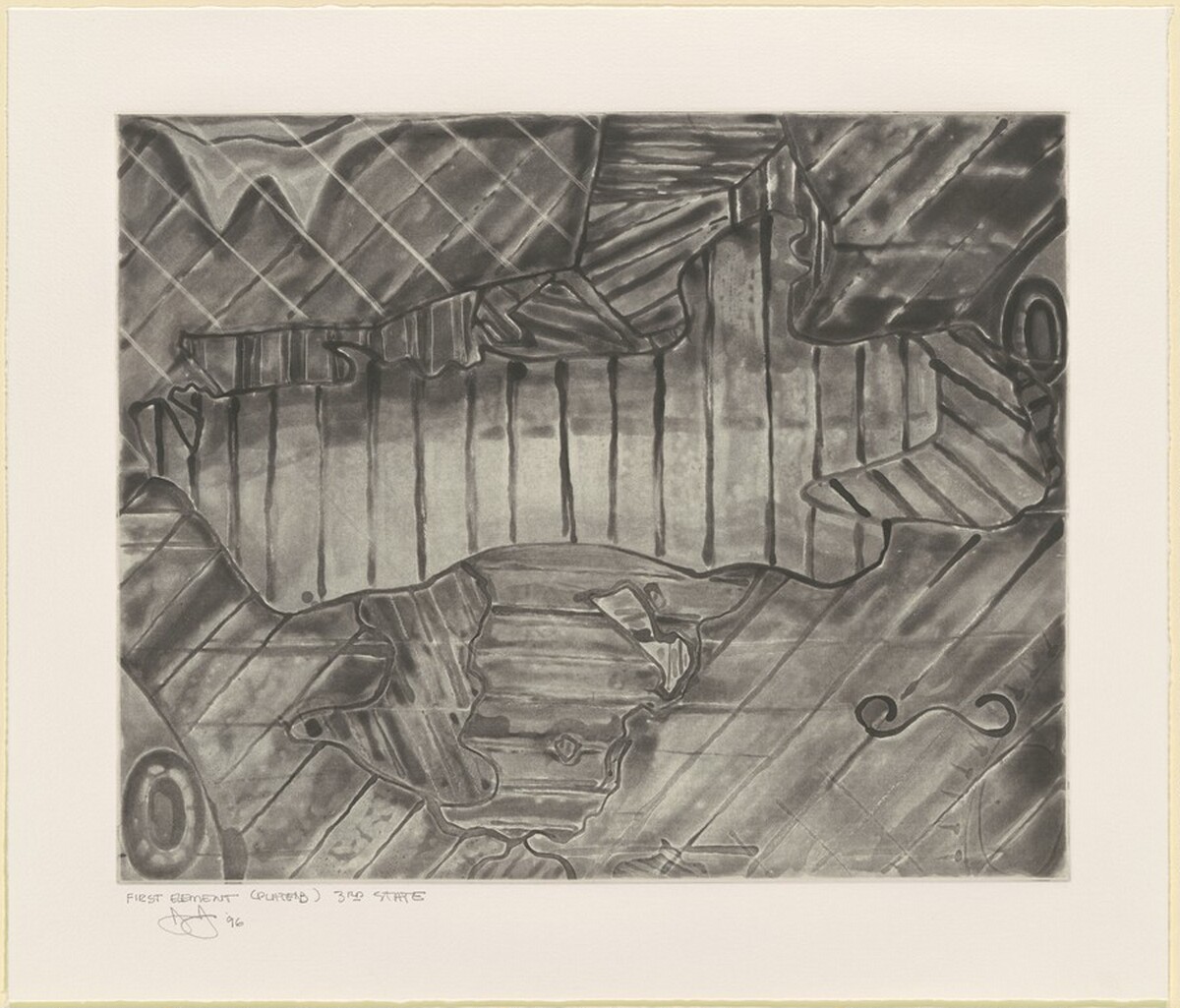 Green Angel 2 [proof of 1st element, plate B, 3rd state] by Jasper Johns