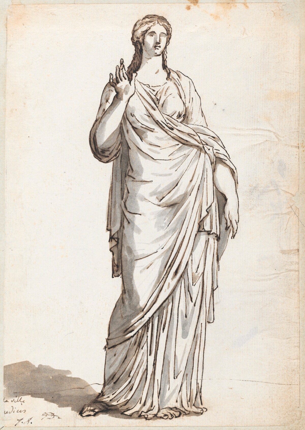 Woman with a Raised Hand, from the Villa Medici by Jacques-Louis David