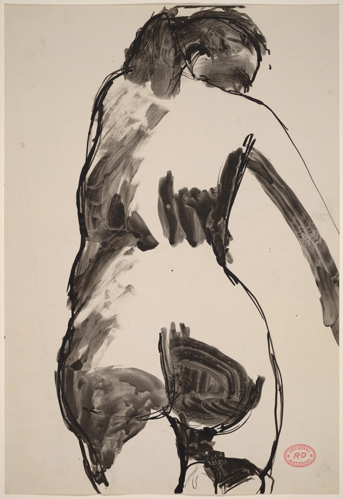 Untitled [rear view of female nude] by Richard Diebenkorn
