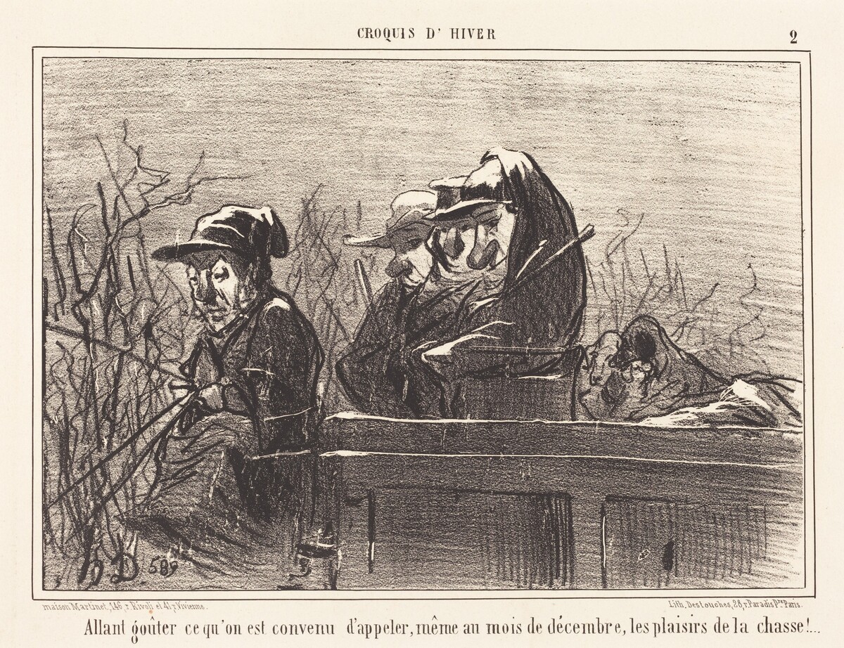 Allant gouter ce qu'on est convenu d'appeler... by Honoré Daumier