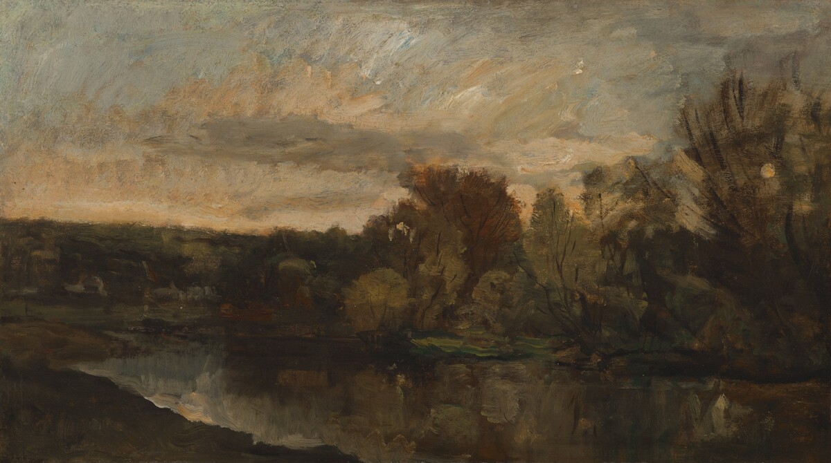 Le Bas Meudon (A Curve of the Seine near Paris) by Attributed to Paul Huet