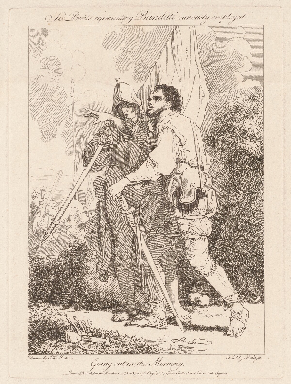 Going Out in the Morning by Robert Blyth, after John Hamilton Mortimer