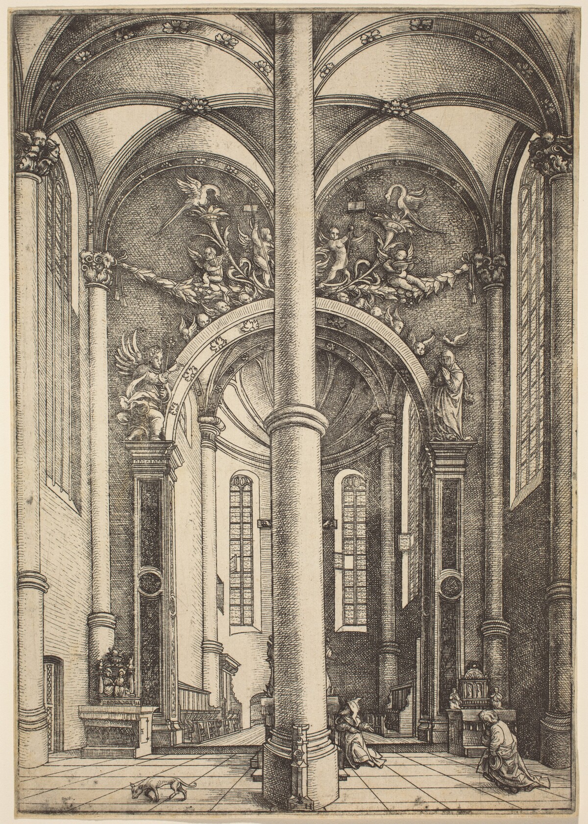 Interior of the Church of Saint Katherine with Parable of the Pharisee and the Publican by Daniel Hopfer
