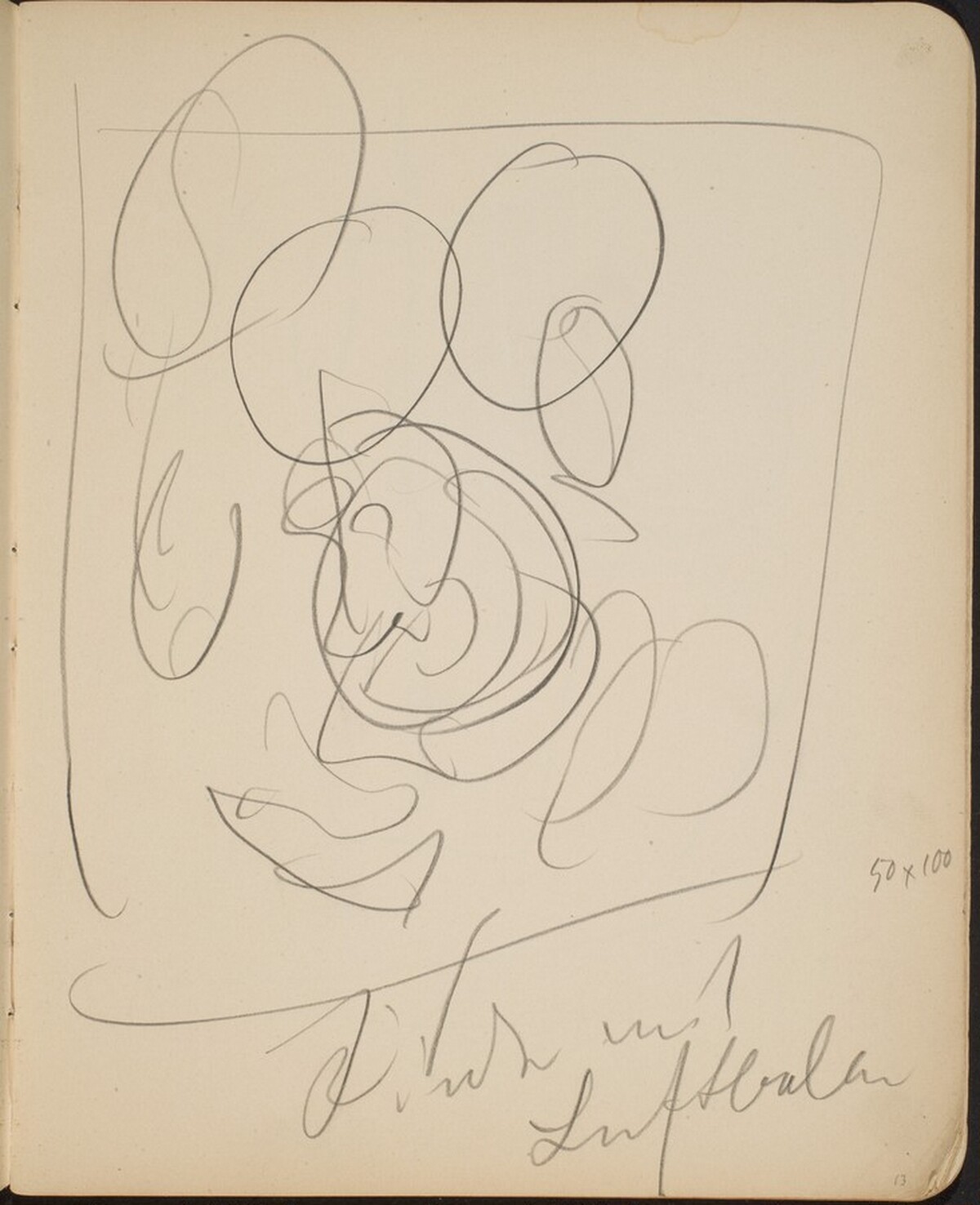 Kompositionsskizze mit Bezeichnung (Sketch with Inscription) [p. 13] by Max Beckmann