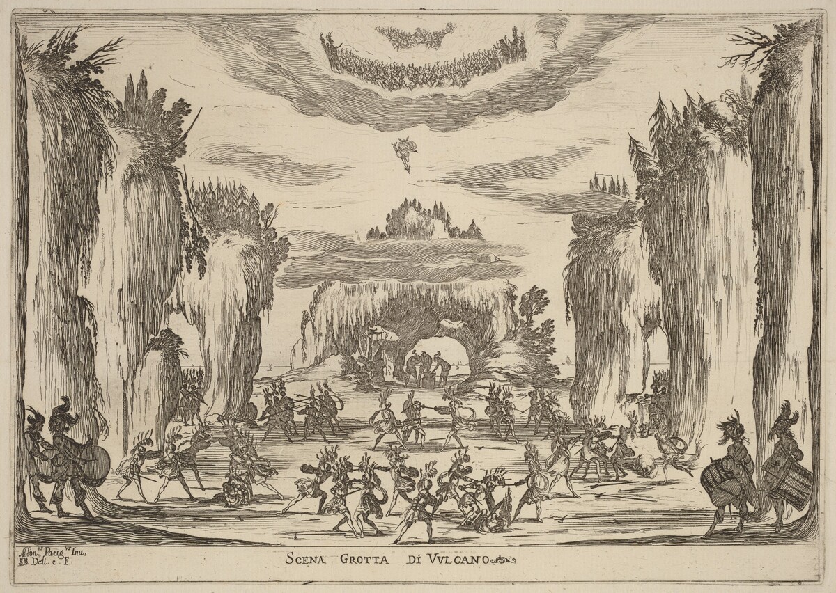 Scena Grotto d'Vulcano by Stefano Della Bella