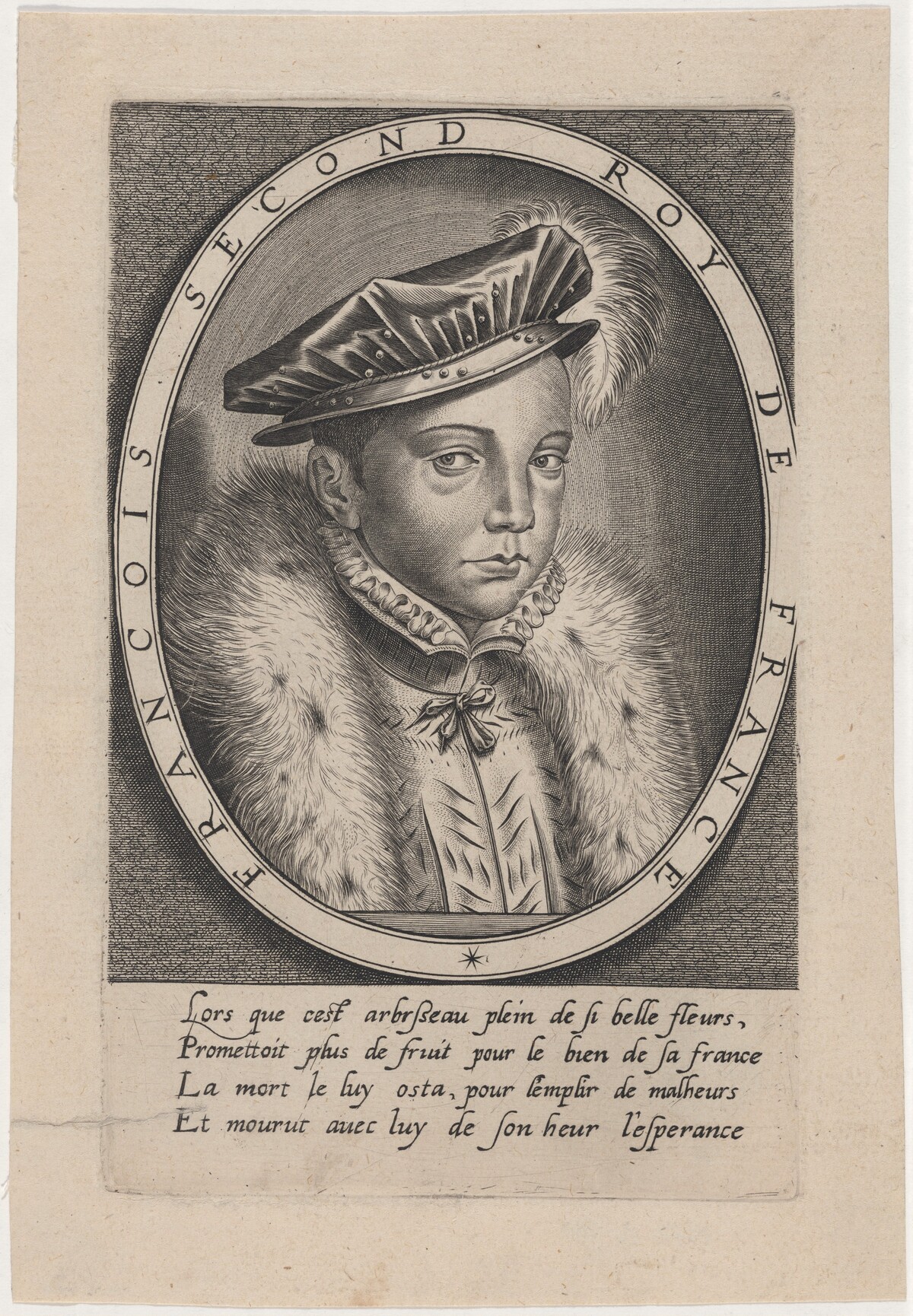 Francis II, King of France by Thomas de Leu after François Clouet