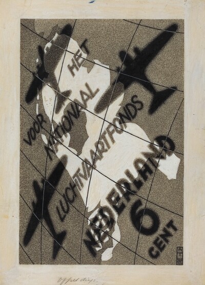Design for a Postage Stamp: "Voor het Nationaal Luchtvaartfonds" (For the National Aviation Foundation)