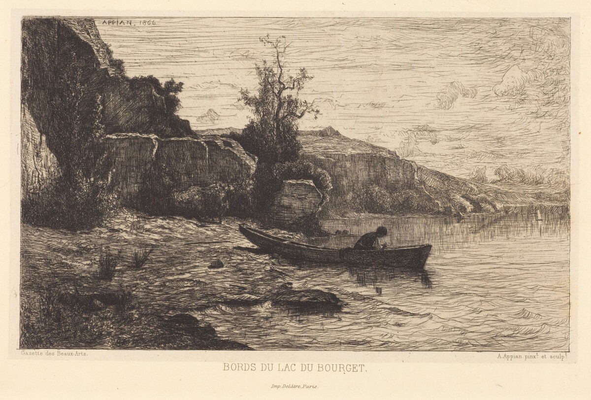 Bords du lac du Bourget by Adolphe Appian
