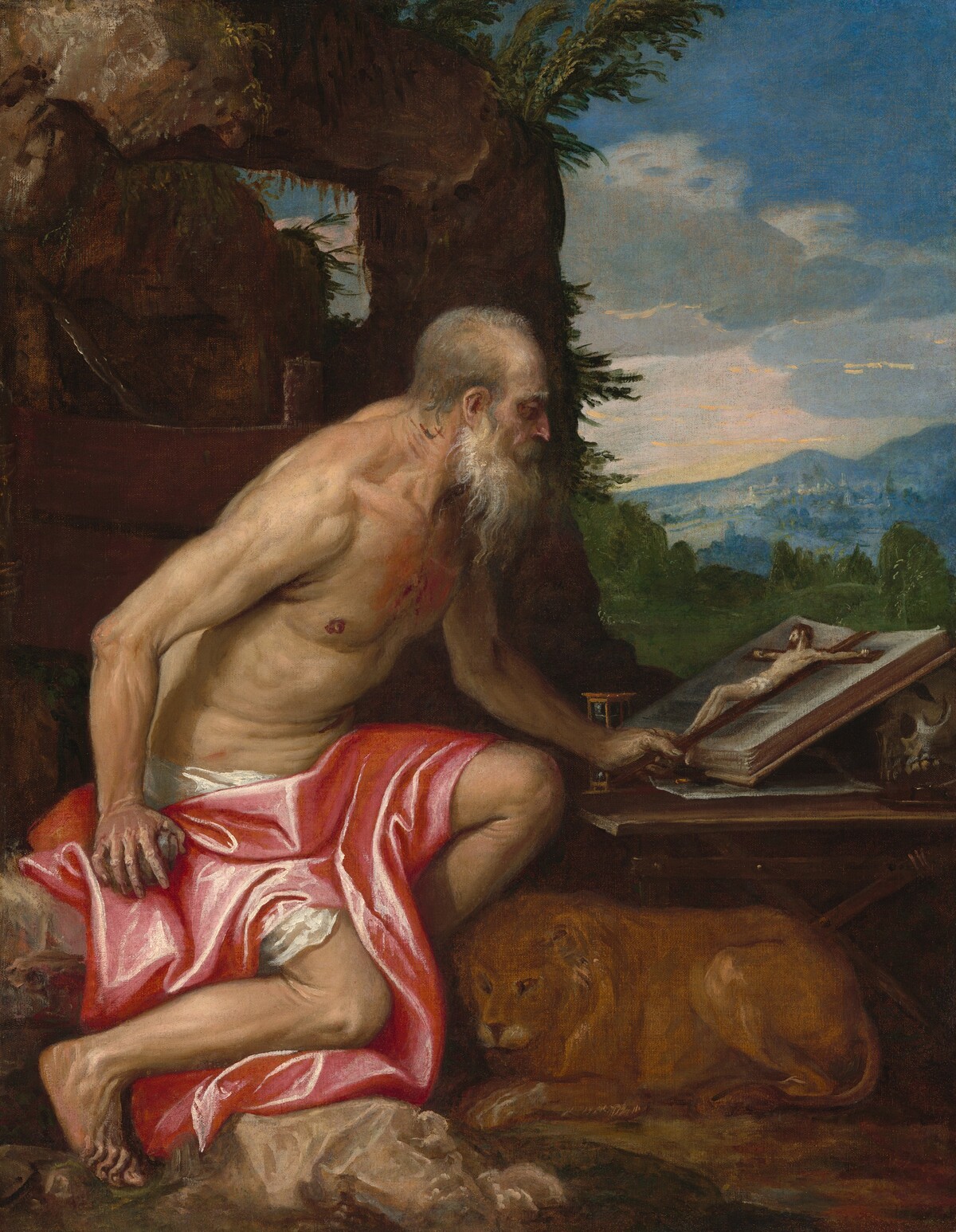 Saint Jerome in the Wilderness by Veronese Workshop (Possibly Benedetto Caliari)