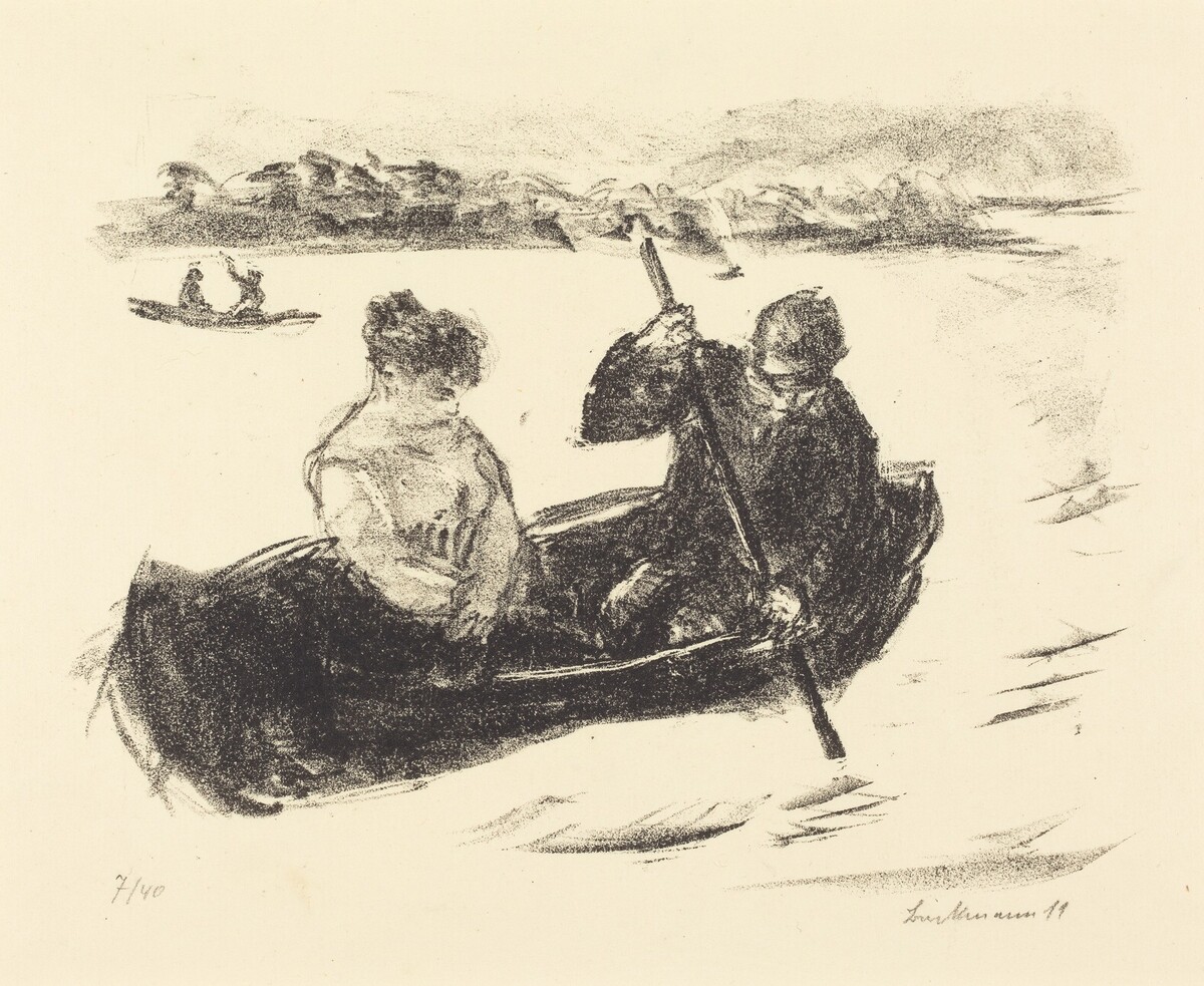 Canoeing by Max Liebermann