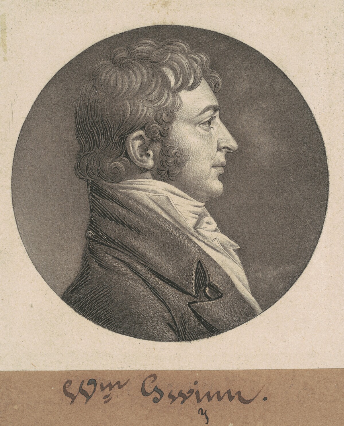 William Gwynn by Charles B. J. Févret de Saint-Mémin