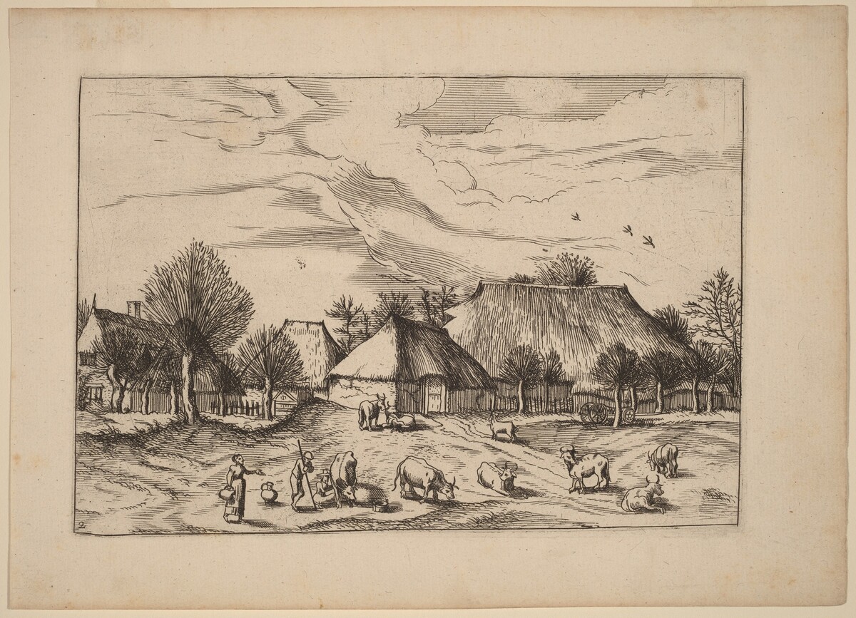 Farms by Johannes and Lucas van Doetechum after Master of the Small Landscapes