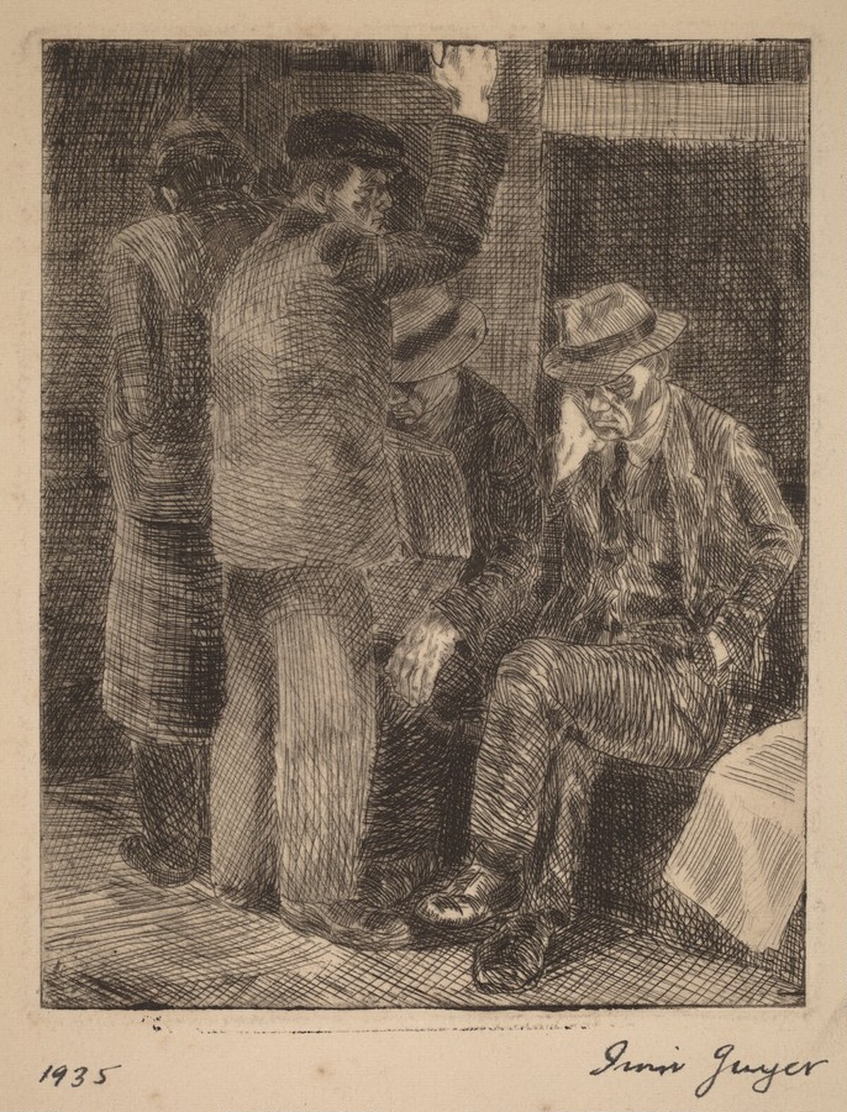 Untitled (Subway Scene) by Irving H. Guyer