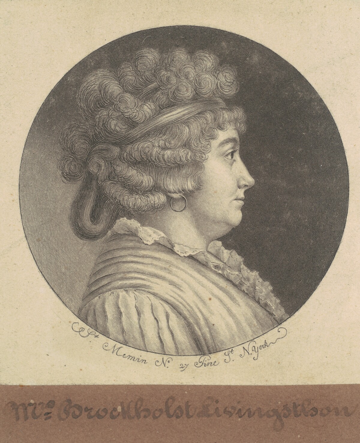Catherine Keteltas Livingston by Charles B. J. Févret de Saint-Mémin