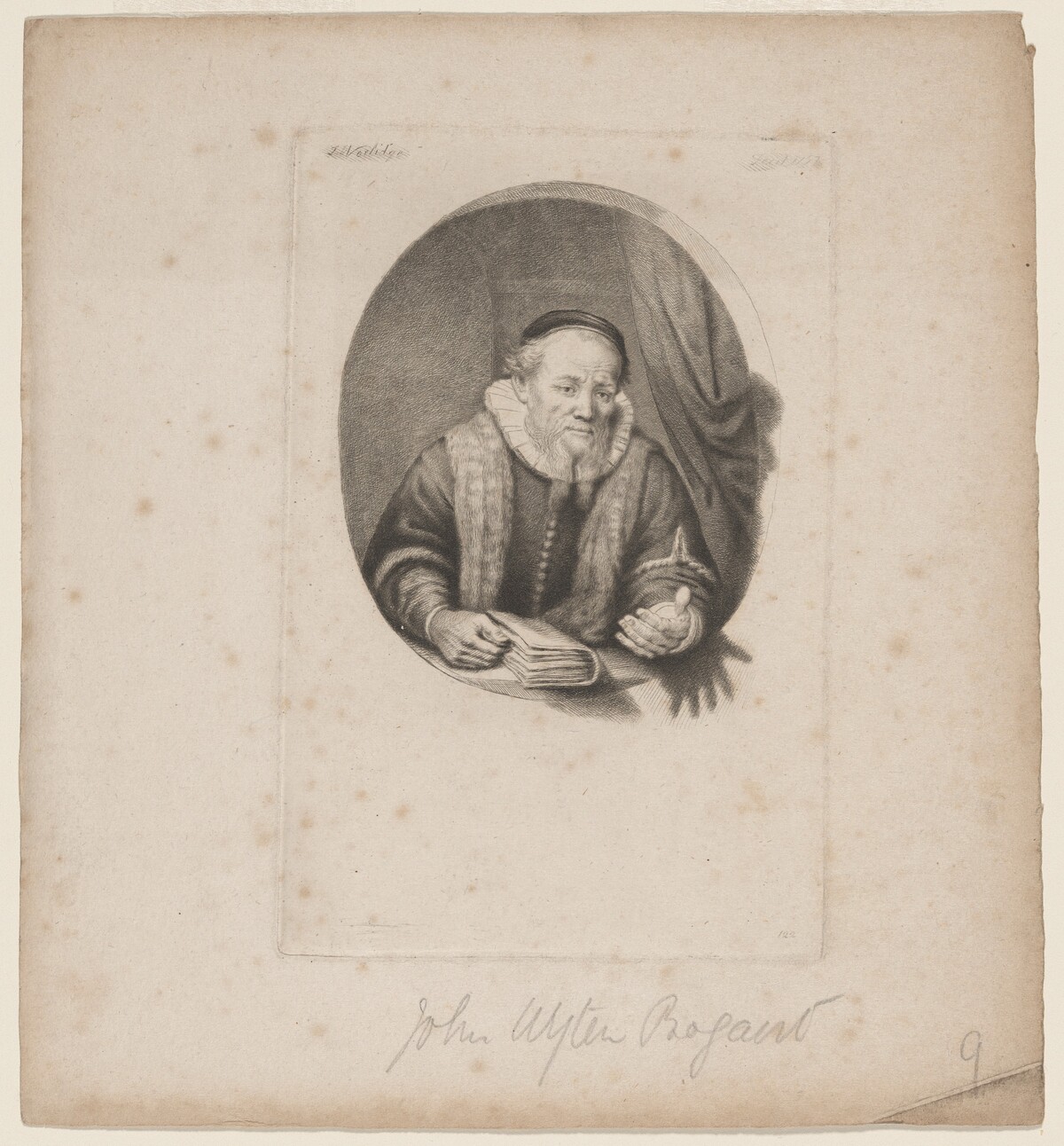 Jan Cornelisz Sylvius by Thomas Worlidge, after Rembrandt van Rijn