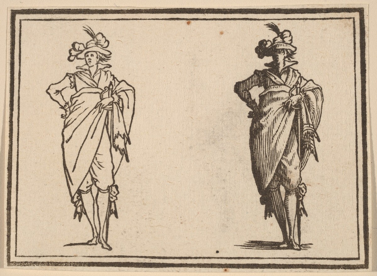 Gentleman Viewed from the Front with Hand on Hips by Edouard Eckman after Jacques Callot