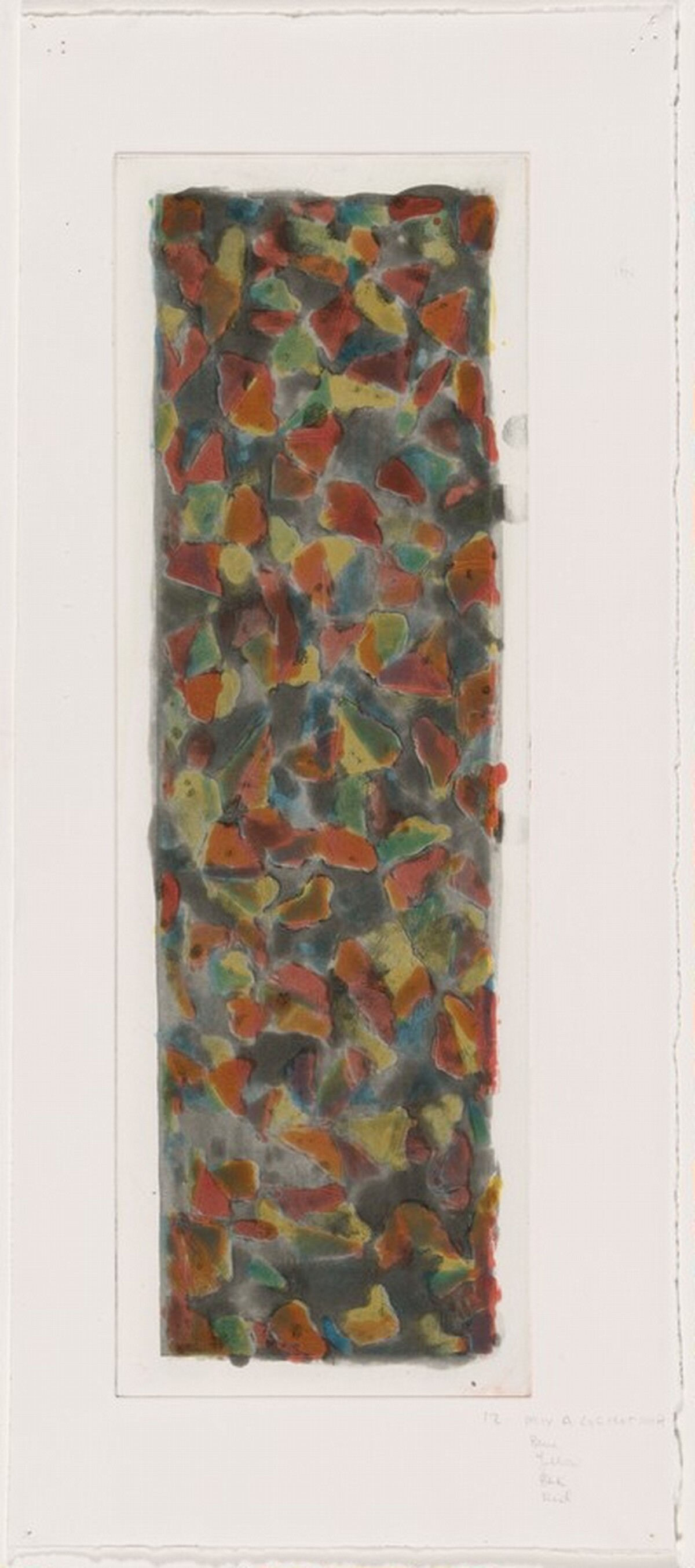 Color & Black, 30 x 17, No. 1 [working proof 9] by Sol LeWitt
