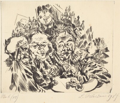 Der Kunstleratelier (Group around a table)