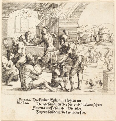 The Men of Ephraim Care for their Captives and Return Them to Jerico