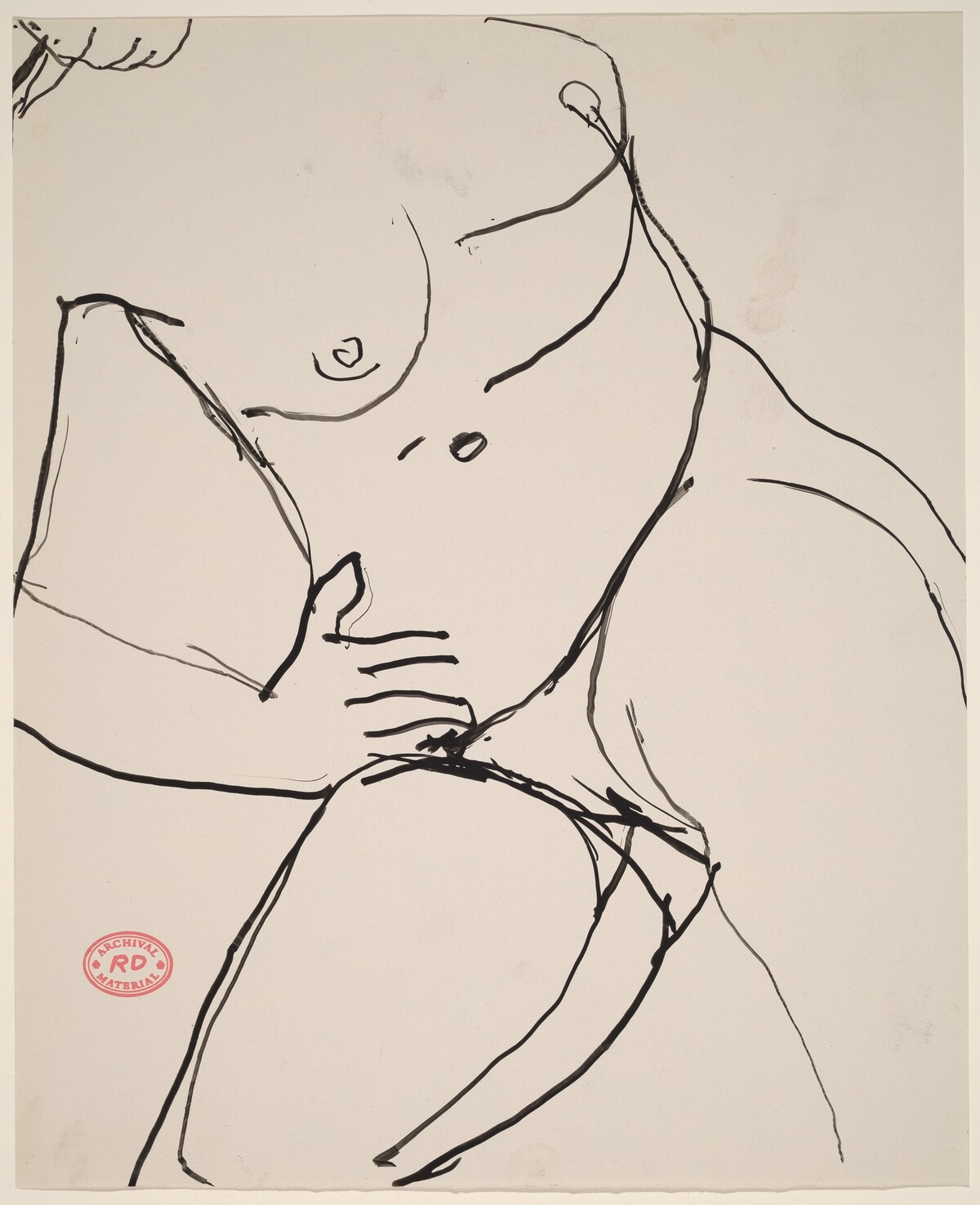 Untitled [nude female torso] by Richard Diebenkorn