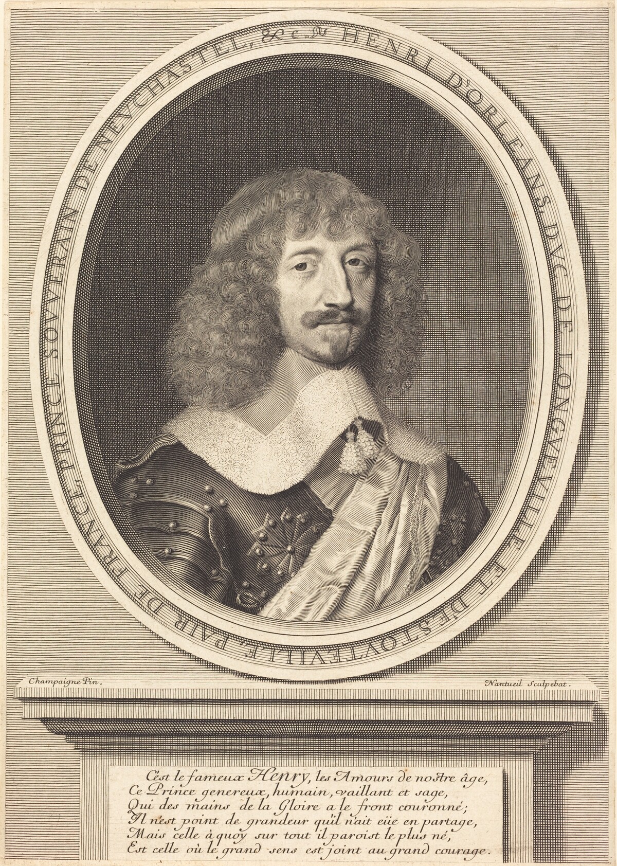Henri II d'Orléans, Duc de Longueville by Robert Nanteuil after Philippe de Champaigne