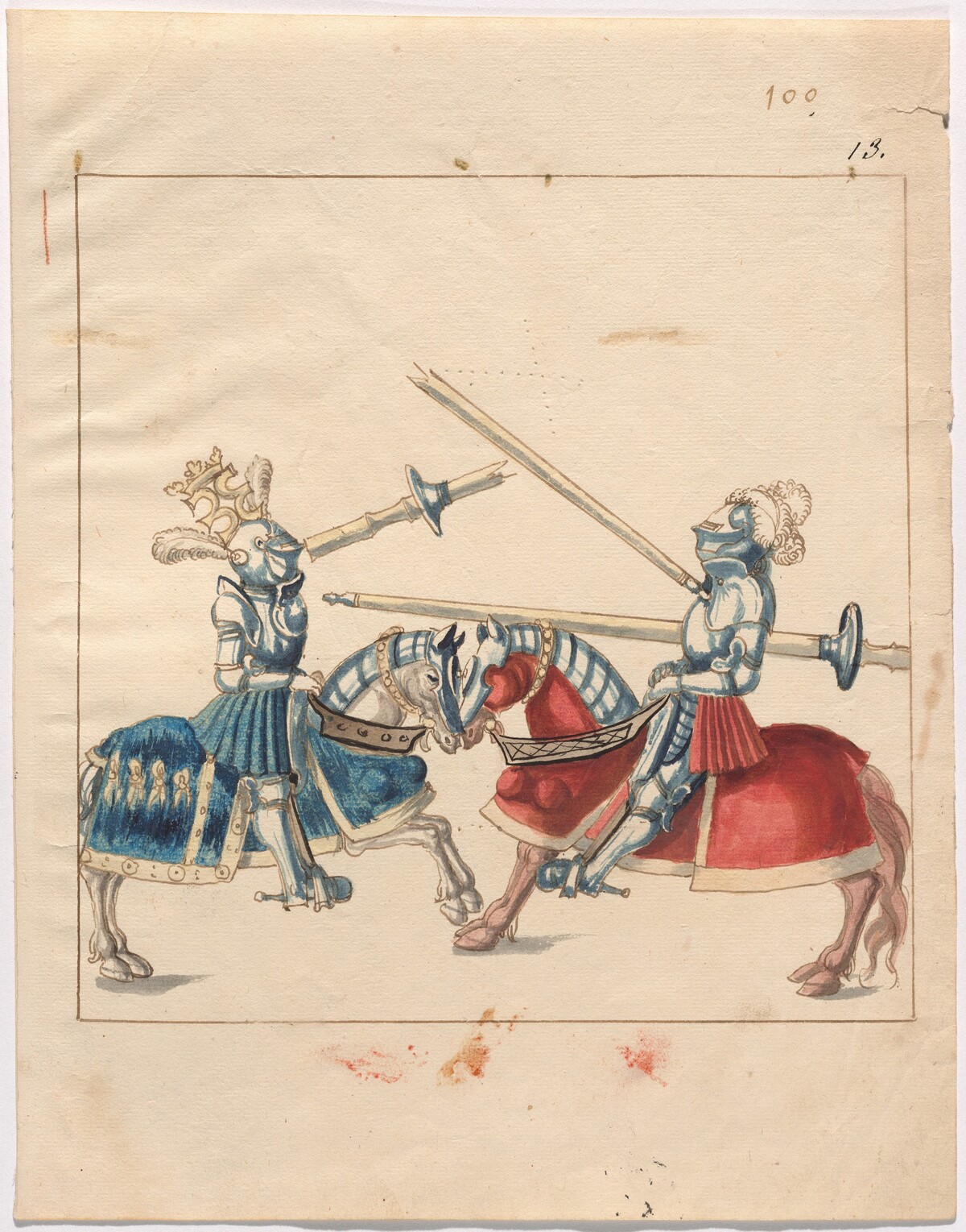 Mock Joust of War in Reinforced Field Armor by German 16th Century
