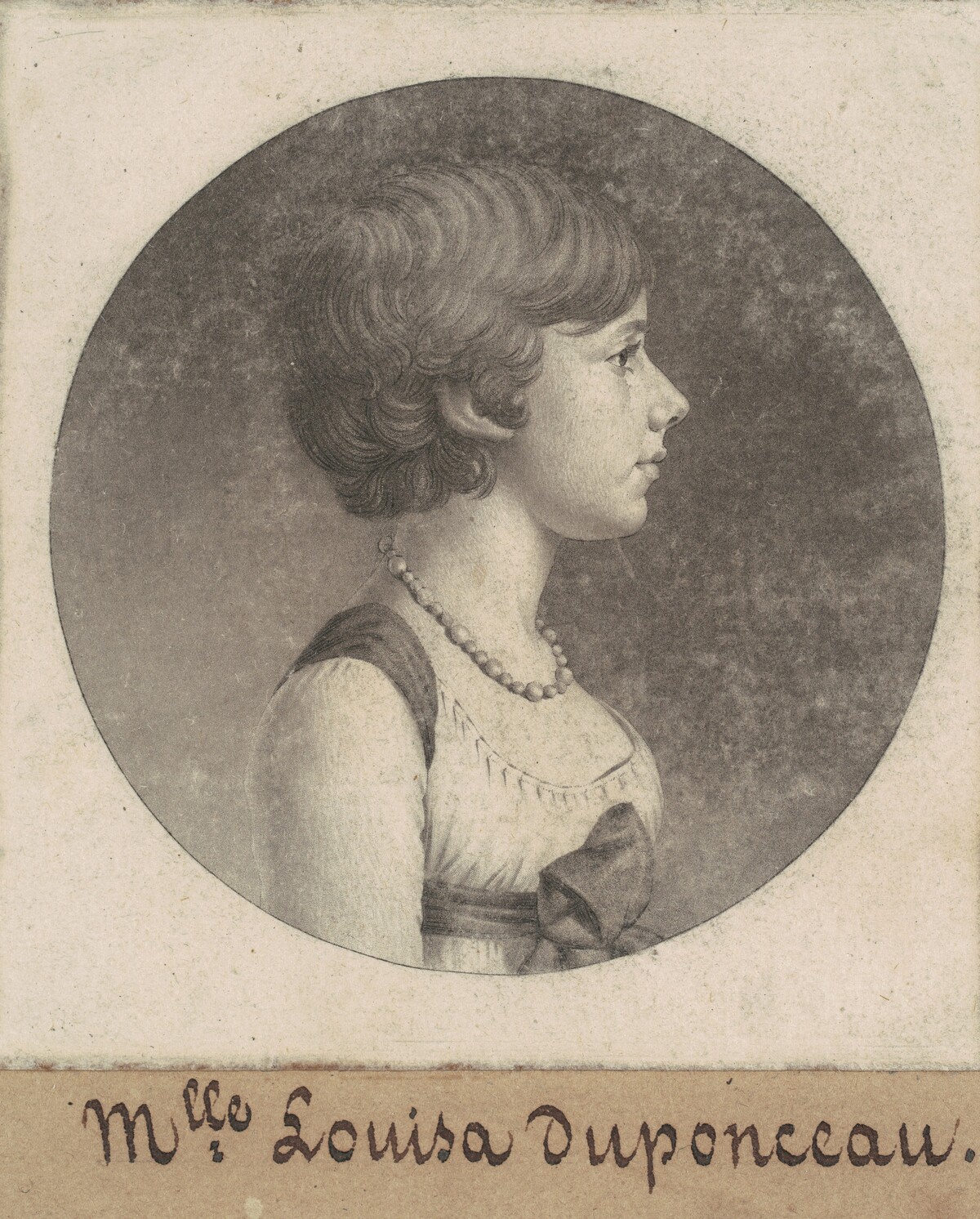 Louisa DuPonceau by Charles B. J. Févret de Saint-Mémin