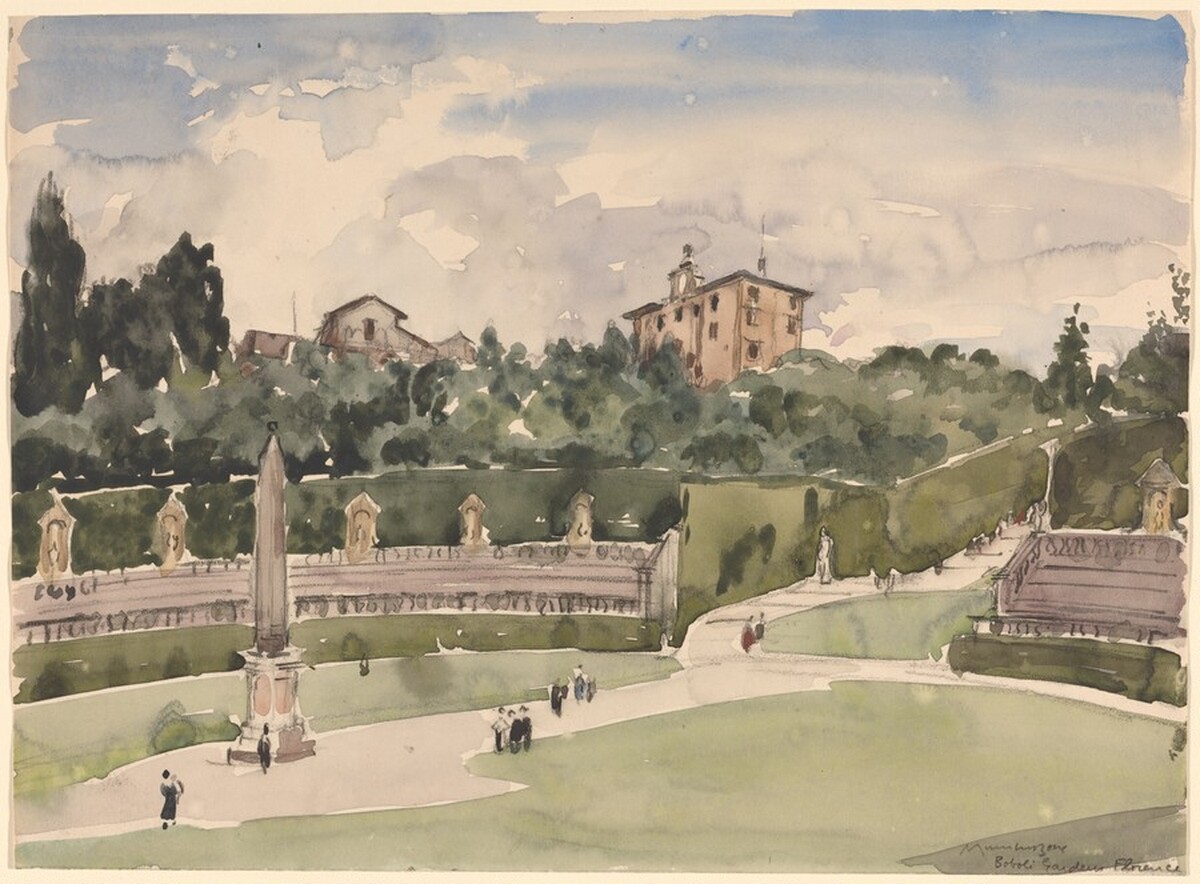 Boboli Gardens, Florence by Sir Muirhead Bone