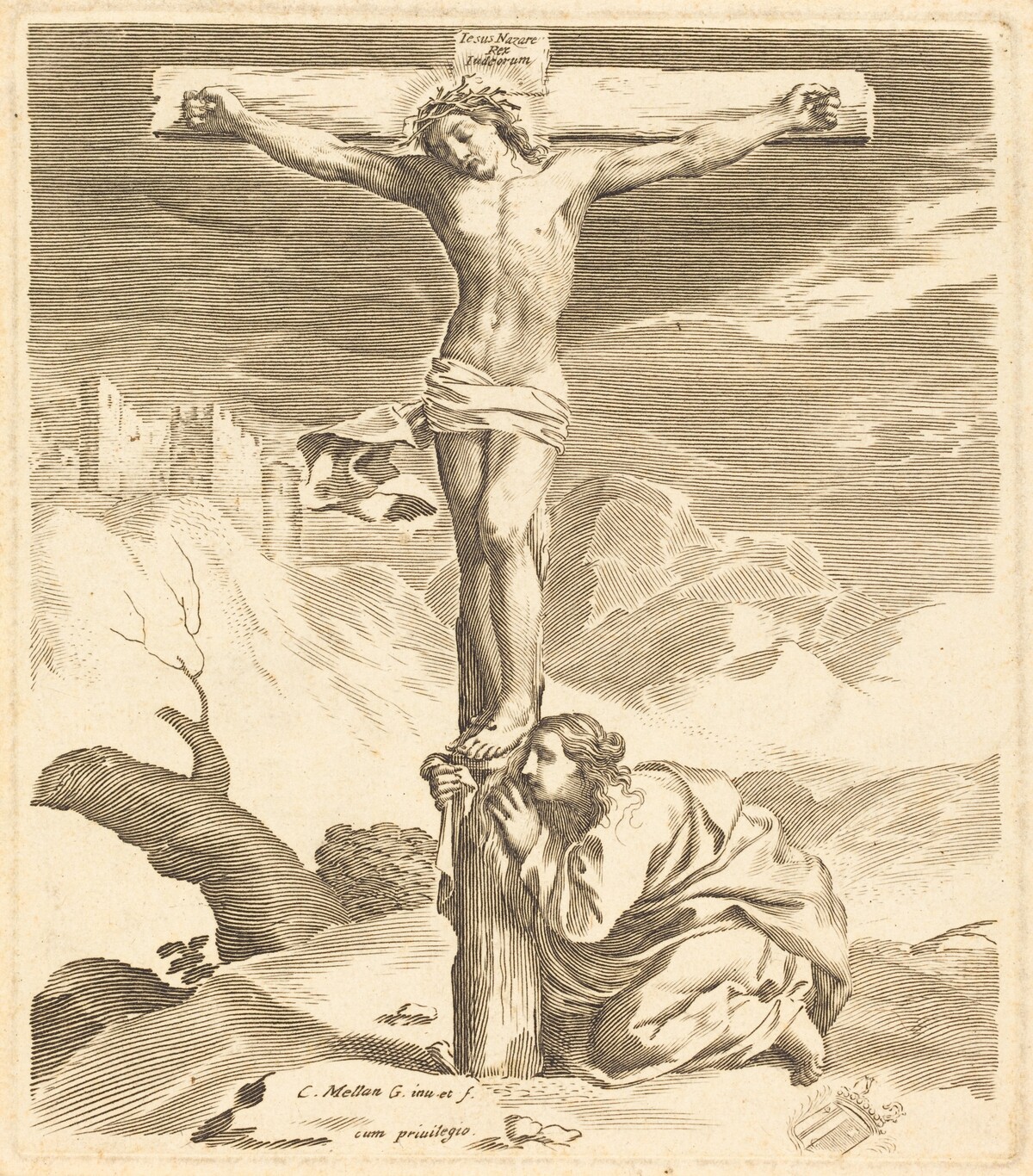 Christ on the Cross by Claude Mellan