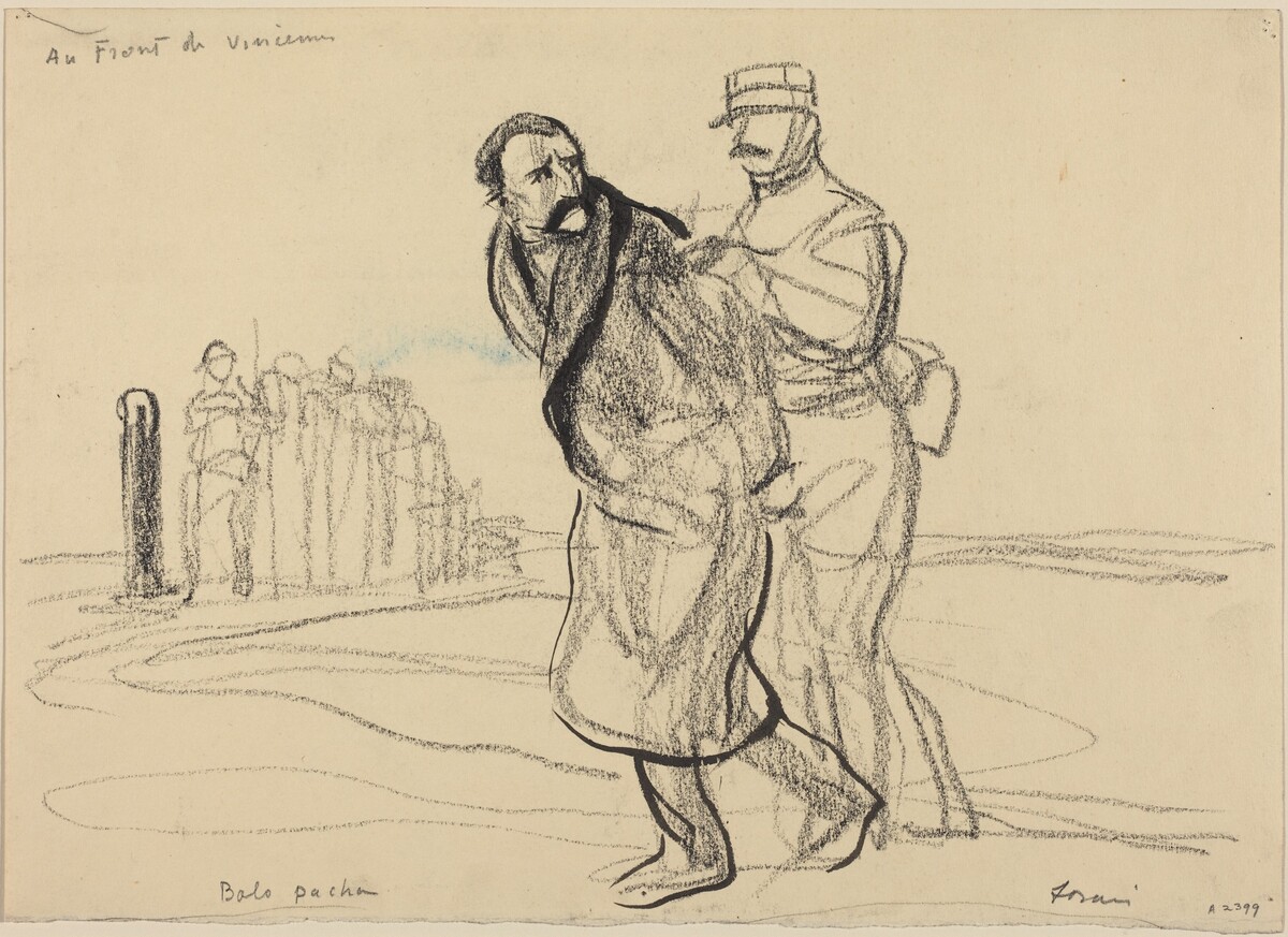 Au Front de Vincennes, Bolo pacha by Jean-Louis Forain