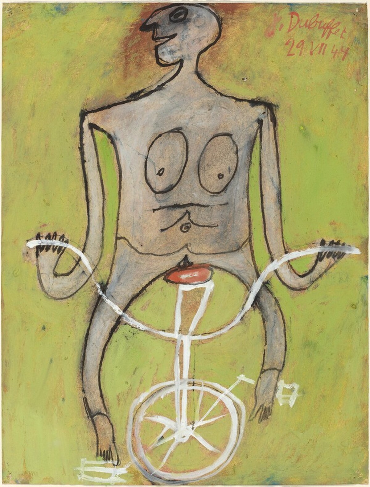Cycliste Nue (Nude Cyclist) by Jean Dubuffet