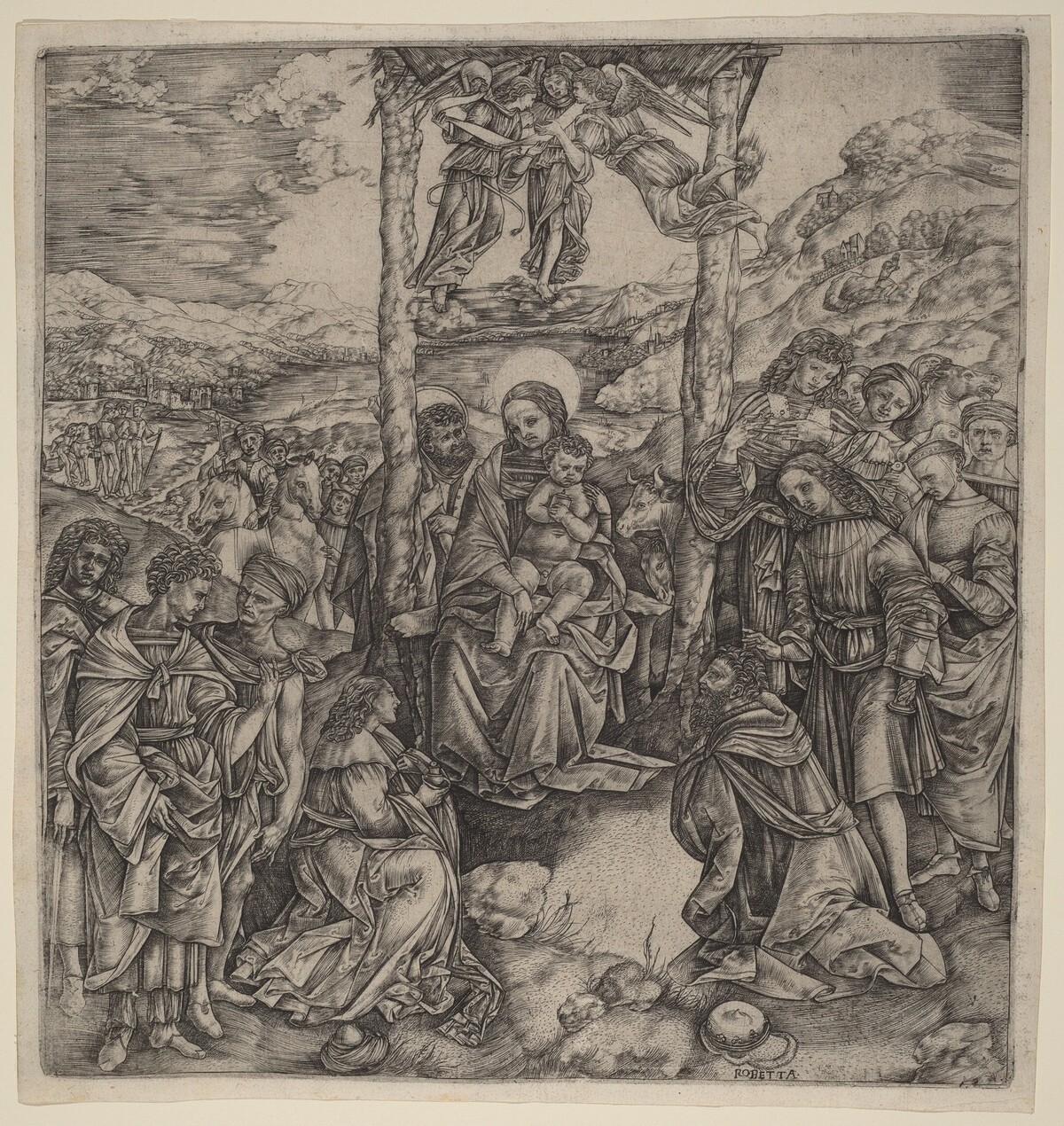 The Adoration of the Magi by Cristofano Robetta