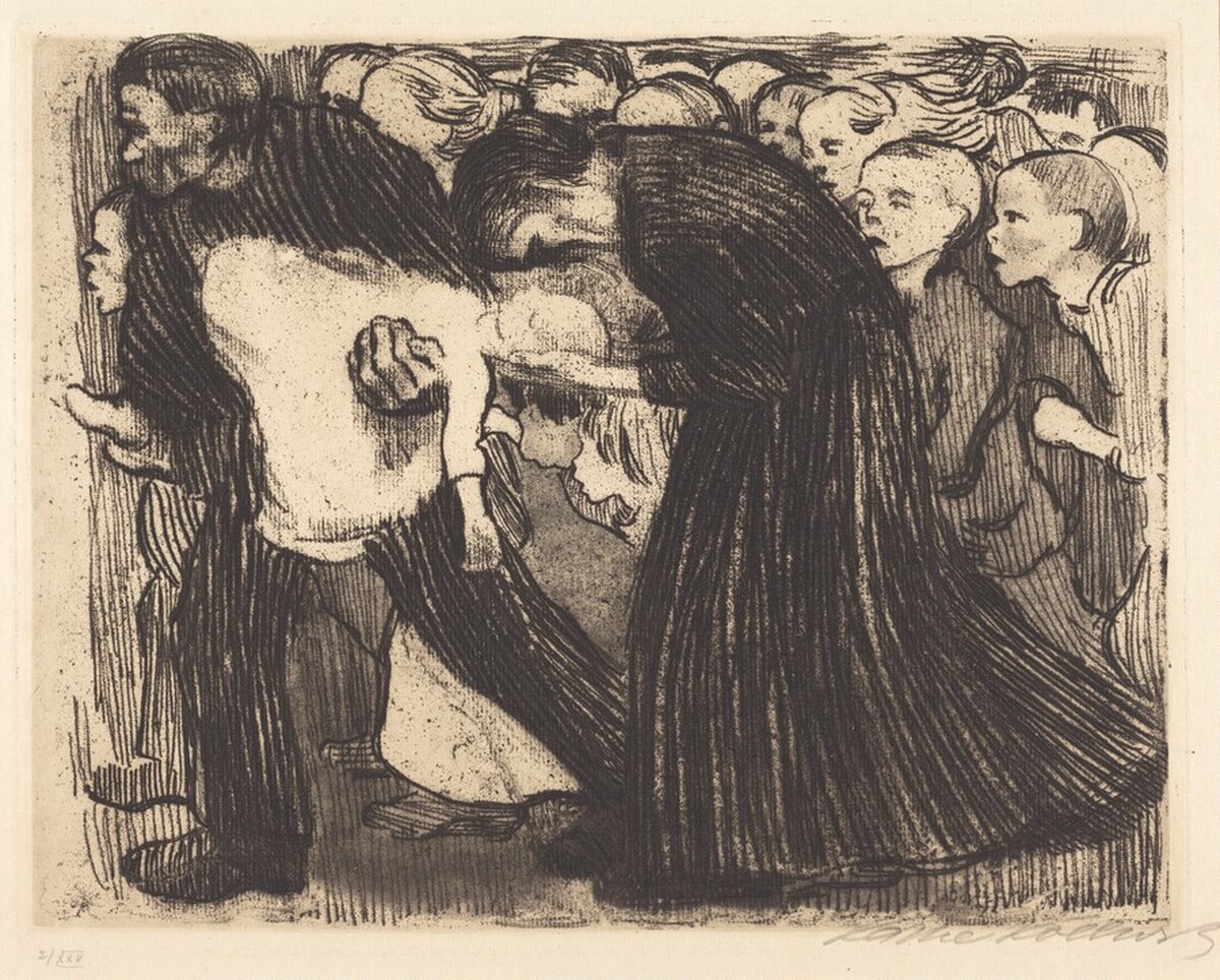 Run-over (Uberfahren) by Käthe Kollwitz
