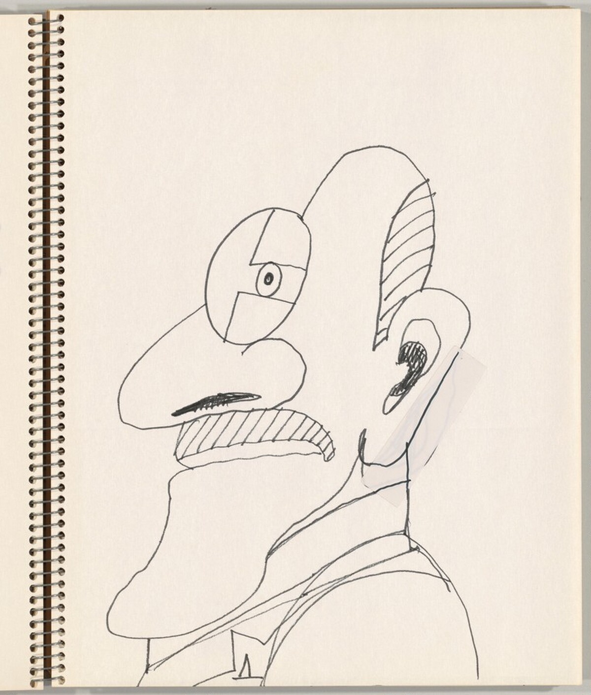 Self-Portrait in Profile by Saul Steinberg