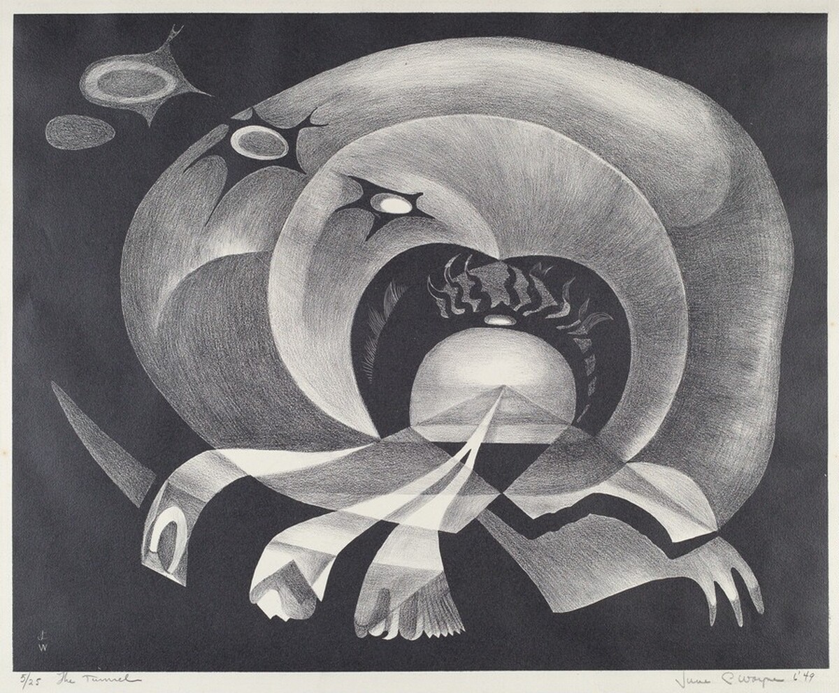 The Tunnel I by June Wayne
